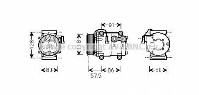 AVA QUALITY COOLING fdk451 -  Компрессор, кондиционер